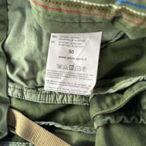WHITE SAND Military Camo Pants Green Buckled Trouser Pocket EU 50 / US 34x30 - Picture 8 of 8